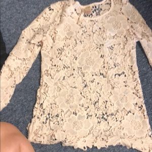 Lace shirt that you need to wear with a tank top